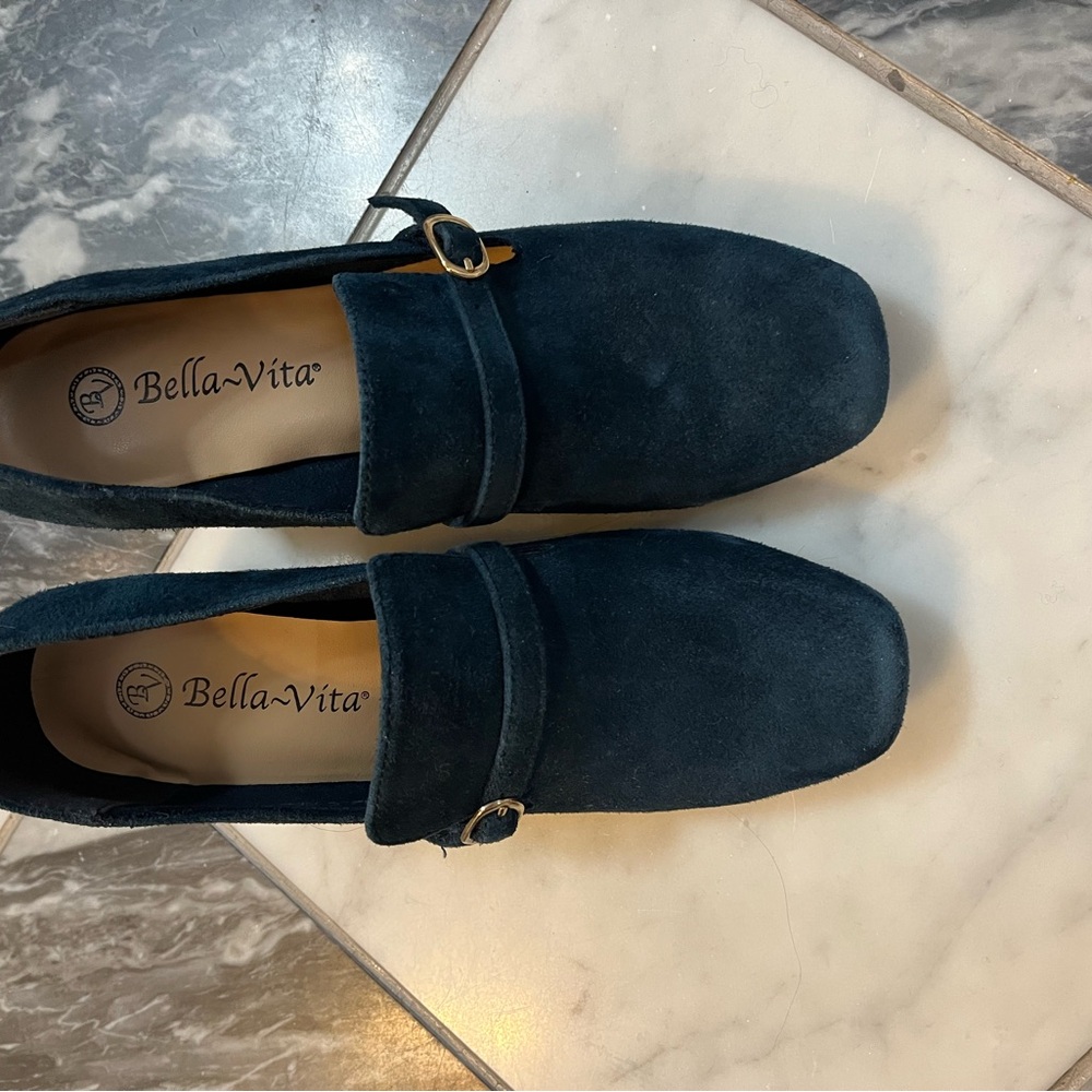 Bella Vita Men's Dark Teal Suede Heels